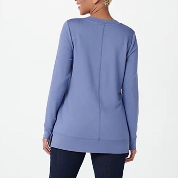 Susan Graver Weekend Jersey Knit Soft V-Neck Tunic - Picture 3 of 6
